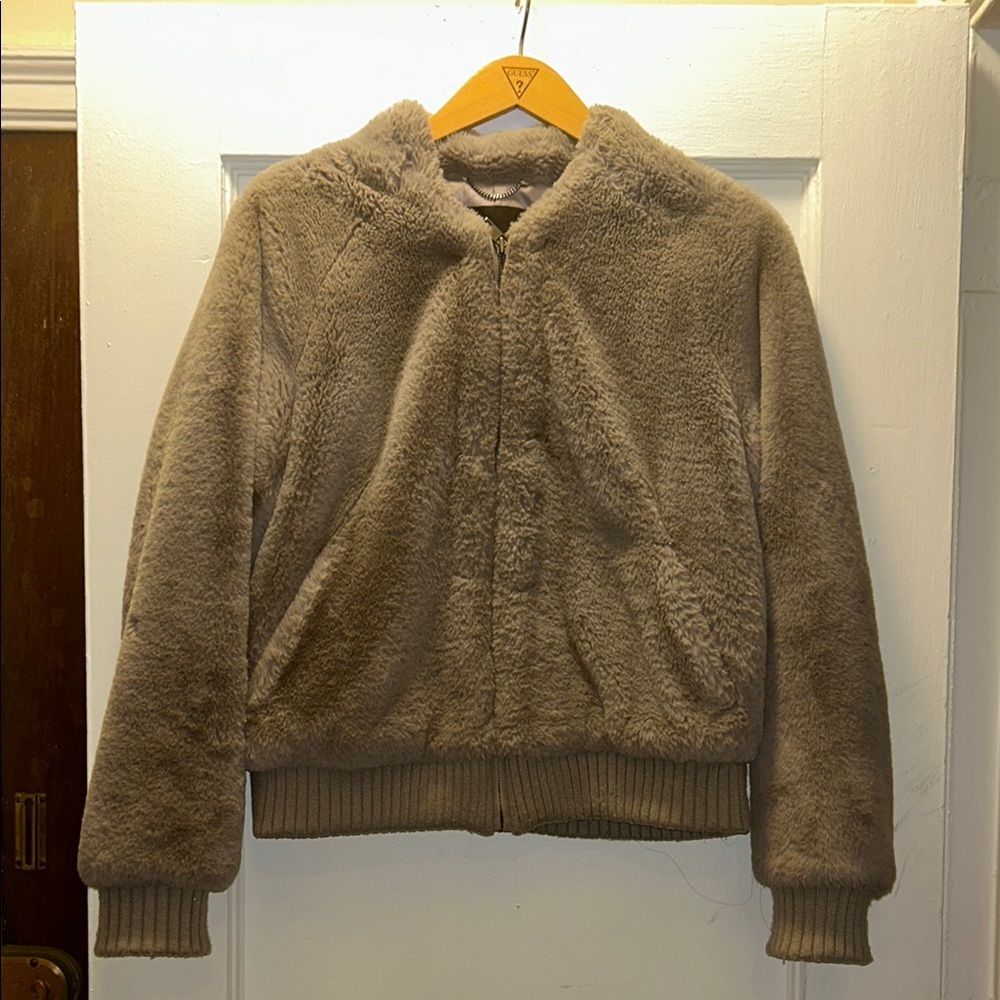 Fuzzy Taupe Jacket